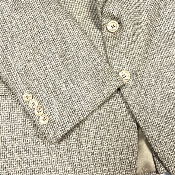 Hart Schaffner & Marx Suit Jacket Tan Two-Button Long Sleeve Sport Coat Men' 42S - Picture 9 of 14